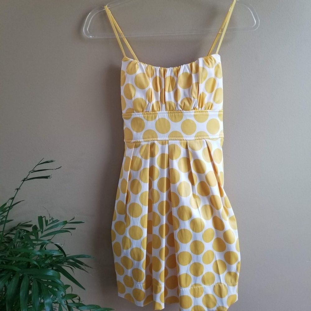 Ruby Rox Yellow Polkadot Fit Flare Dress, 9